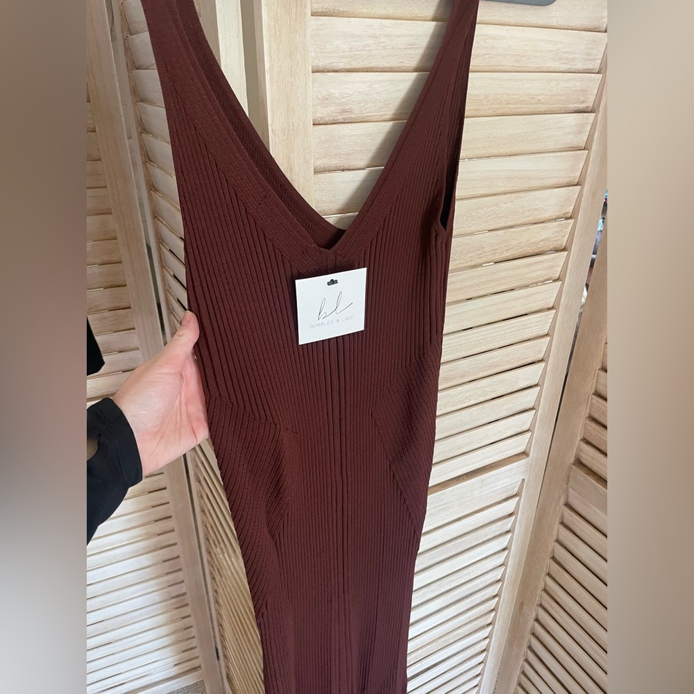 Fitted textured midi dress